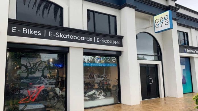 Crooze fronts the busy six lane Bundall Road, which is great for exposure but not ideal for test rides. Fortunately there’s smooth footpaths, a rear carpark and quiet side streets nearby.