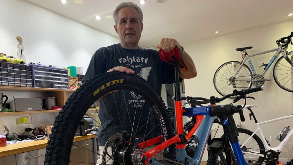 Paul has become an expert in converting high end mountain bikes to use the Rohloff system.
