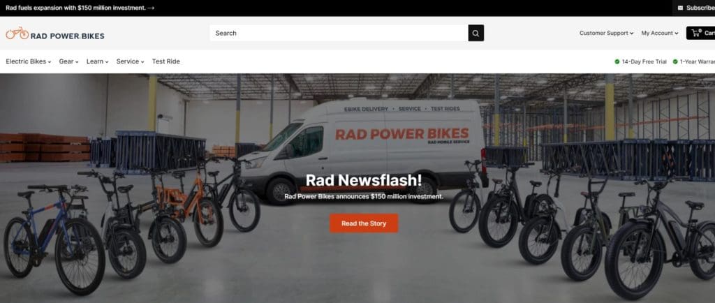 Rad Power Bikes Website