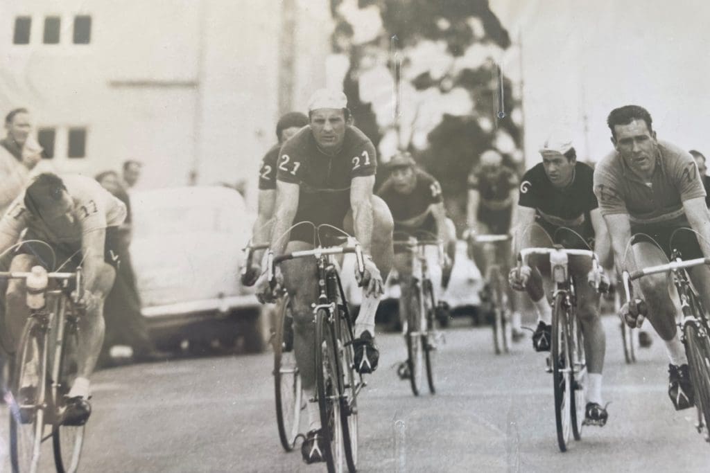 Road racing in Tarraleah, central Tasmania in the 1960's. Kevin had a team competing in this event.