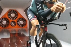 Reynolds wheelset being tested in the A2 Wind Tunnel