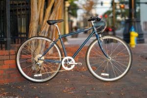 The butted chromoly Lorimer hybrid is among the Brooklyn Bicycle Co. models being distributed in Australia by The Bicycle Collective.