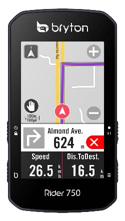 Navigation is a strong-point of the Rider 750, with detailed directions and route redirection in case you take a wrong turn.