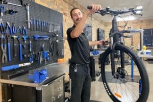 Harry Gardner is The Bicycle Academy’s trainer at its Collingwood site in Melbourne.