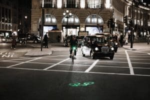 The innovative Beryl Laserlight complements its standard lighting with a laser-projected image of a green bike logo in front of the rider, given other road users further warning that a bicycle is approaching.