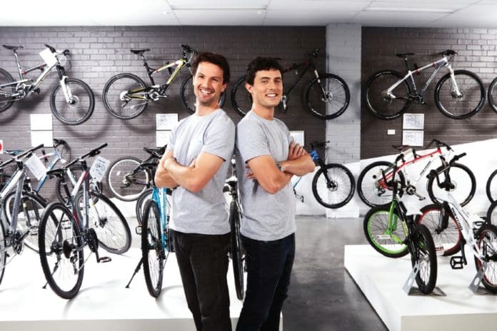 Bicycles Online founders James van Rooyen (left) and Jonathon Allara. Photo credit: Bicycles Online