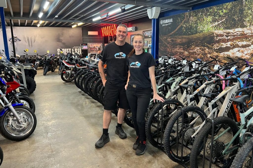 Trooper Lu’s Bicycles owners Justin and Simone Chisholm are searching for more experienced staff to assist with the continued growth of their business.