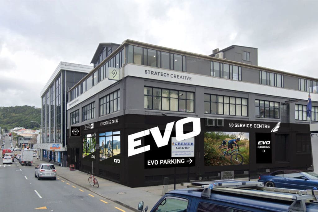 Evo’s Wellington Centre store exterior