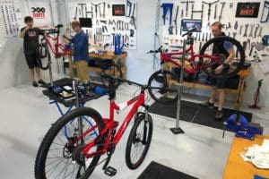 BMTI’s bicycle mechanic training room