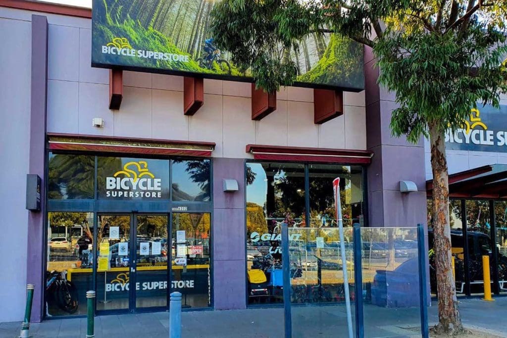 Bicycle shop front exterior