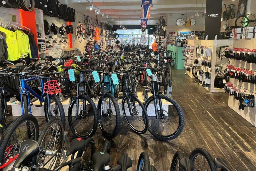 Bicycle store interior