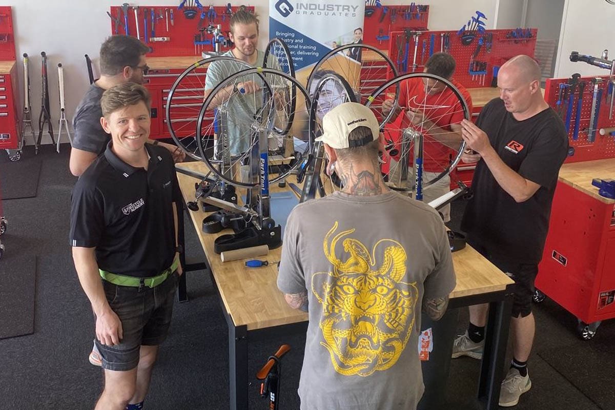 Bicycle mechanic's training workshop