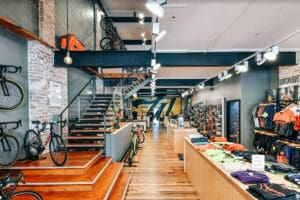 interior of a bicycle store