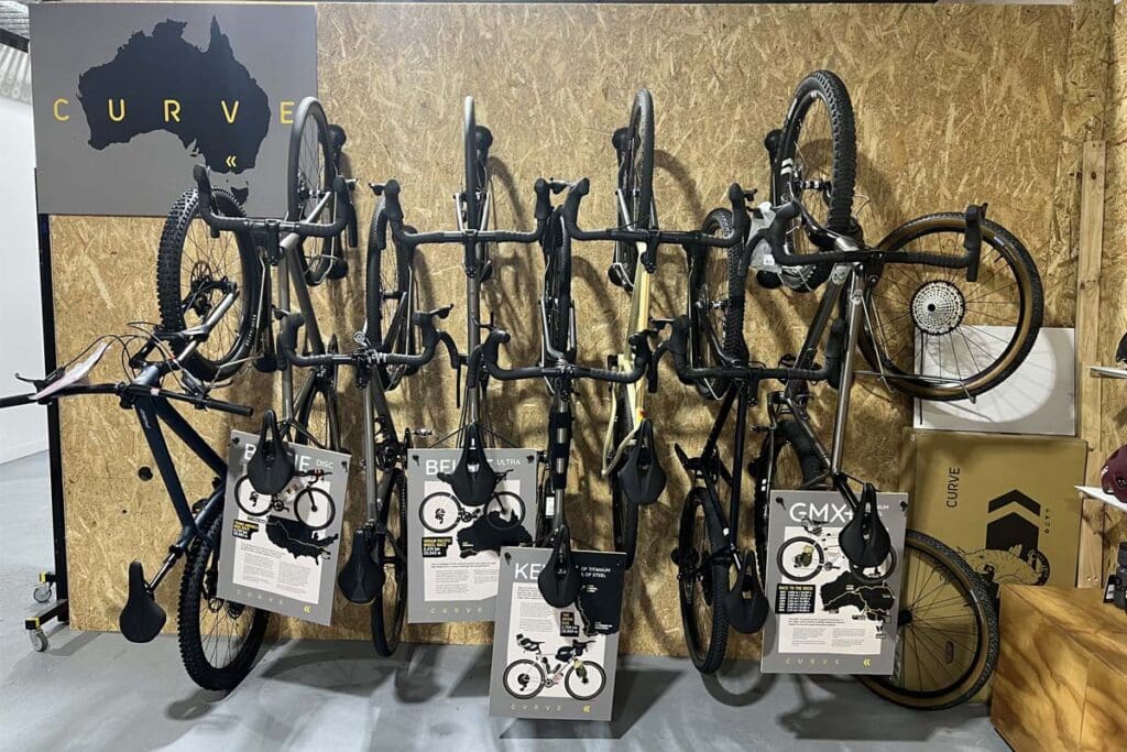 Bikes on display in bicycle store