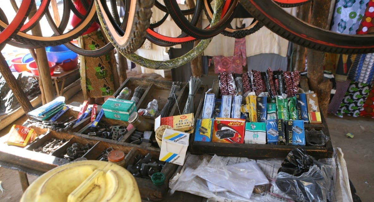 If you’re wondering why the locals don’t just go out and buy better quality bikes and parts – they’re simply not available. This was a bike shop that we visited at a rural market town. Most of the parts were from India and of the cheapest quality and durability.