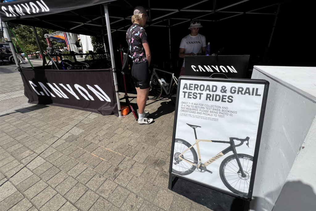 Bicycle test ride stall
