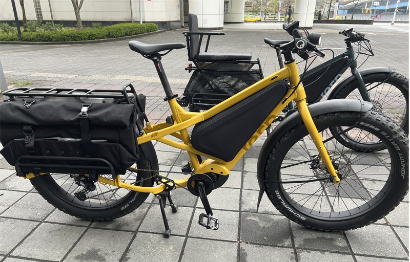 Cargo bike parked in street