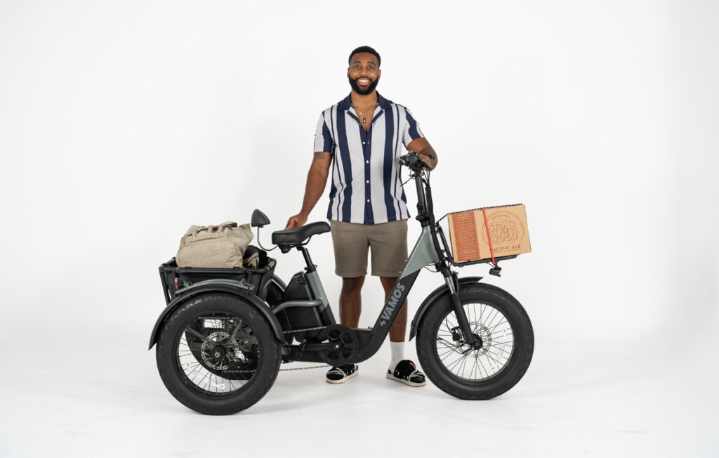 Product shot, man with e-trike