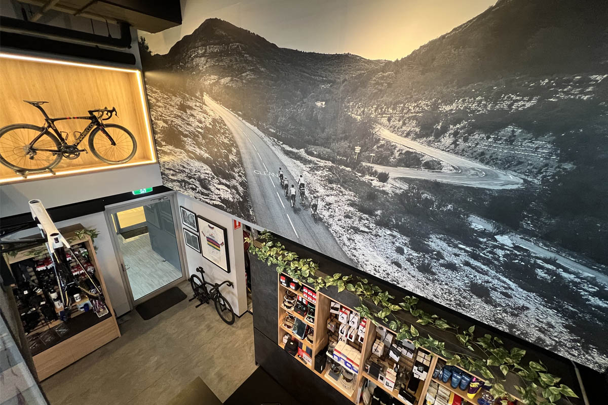 Interior view of bicycle shop