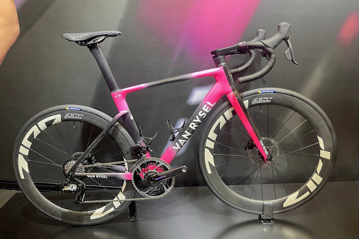 Road bike on display