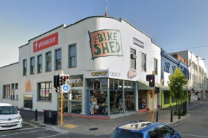 Street view of bicycle shop