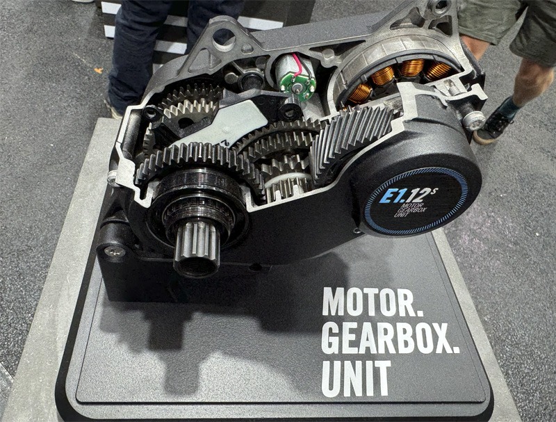 Motor gearbox unit on display at expo