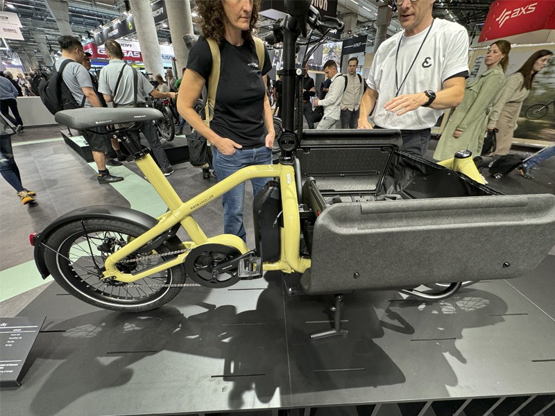 Cargo bike on display at expo