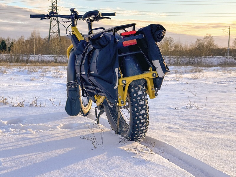 Product shot of adventure e-cargo bike