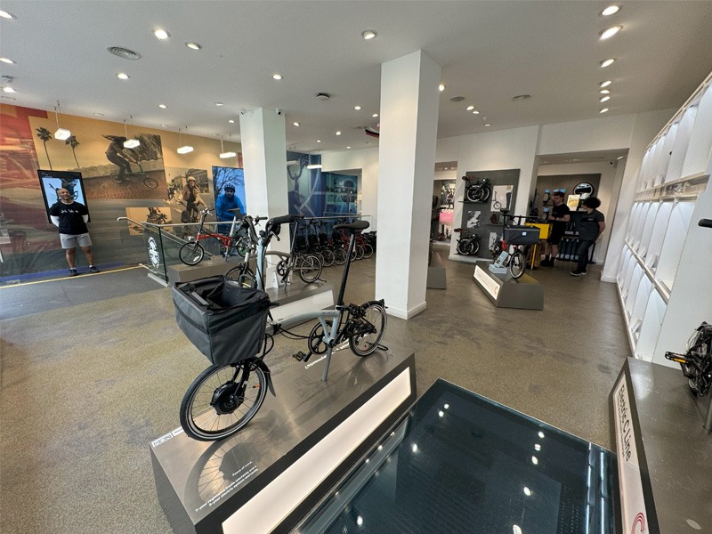 Interior view of bike shop