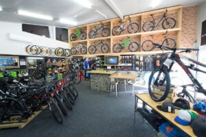 Interior view of bicycle shop