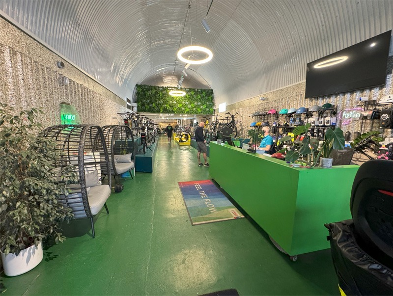 Bike shop interior