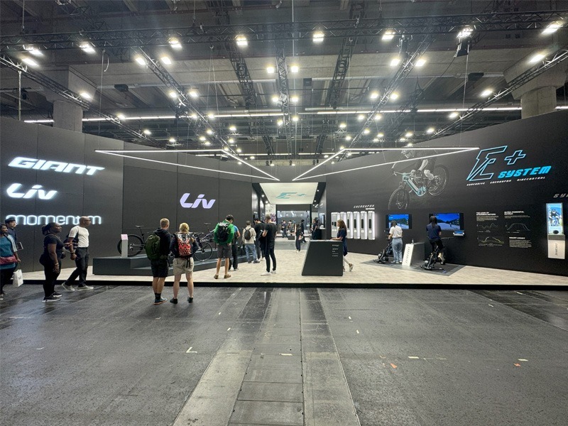 Large booth at bicycle expo