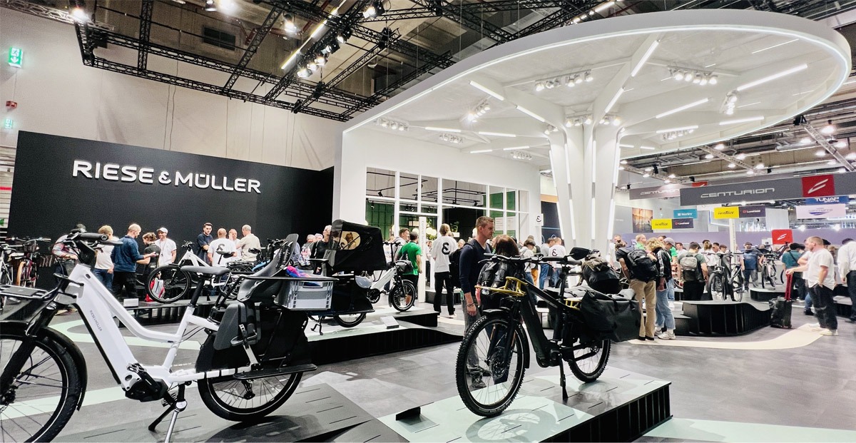 Large expo booth at bicycle expo