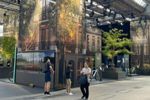 Atmospheric city streetscape expo at Eurobike 2024