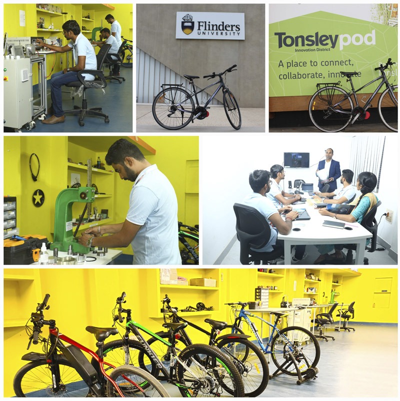 Images showing the design process of a bicycle