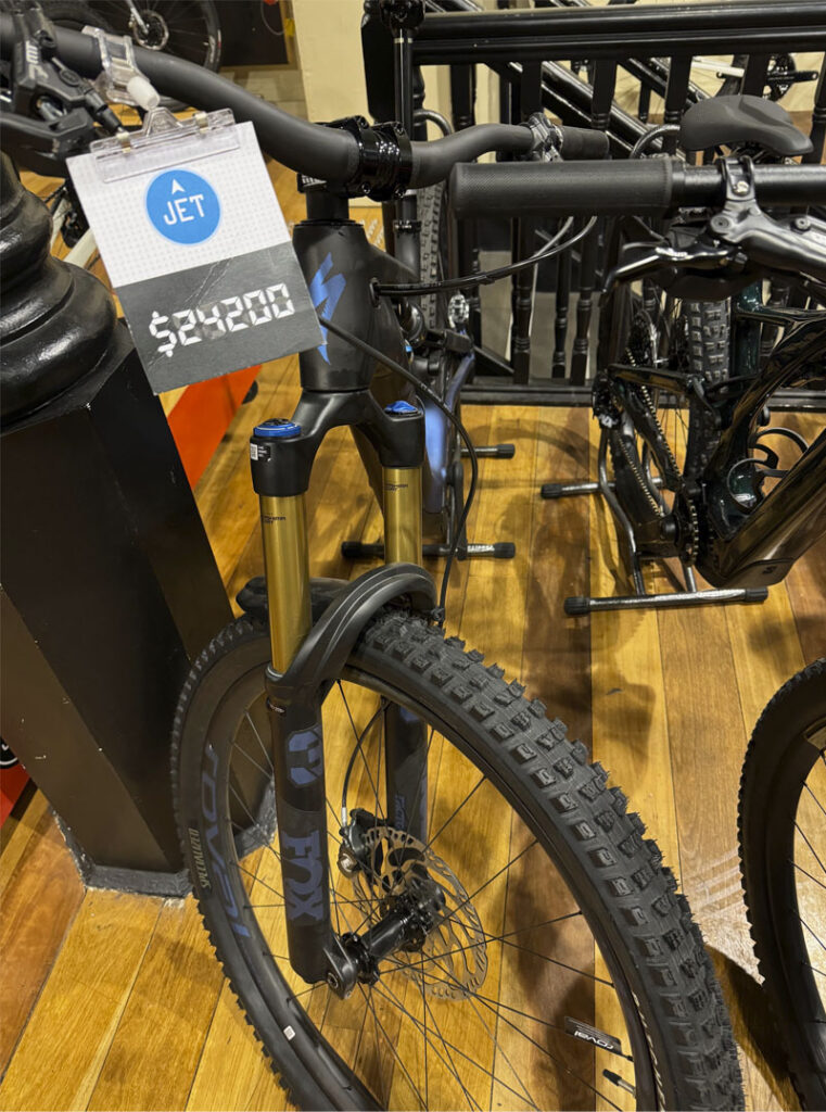 Bike on display in store