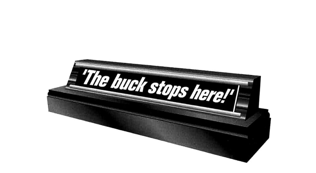 "The buck stops here" icon