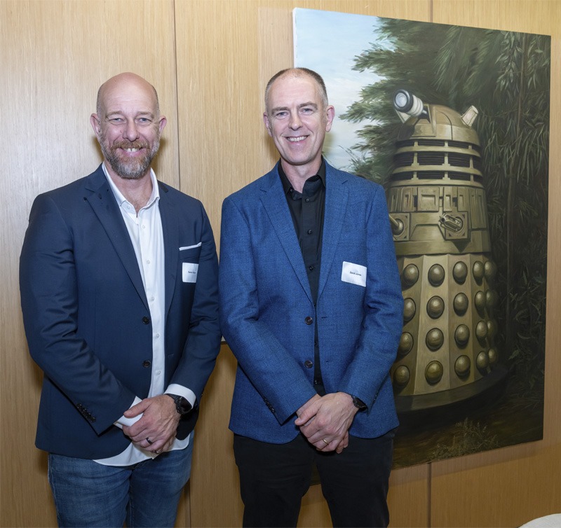 Portrait of two men wearing professional attire