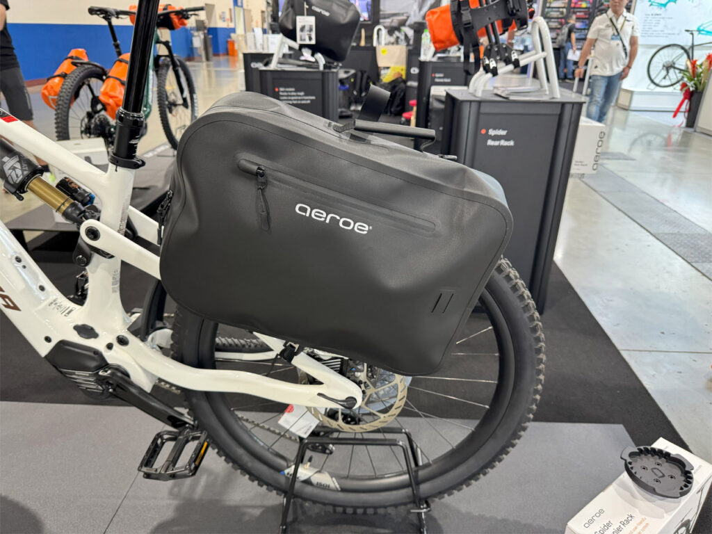 Bicycle bag attached to a bike
