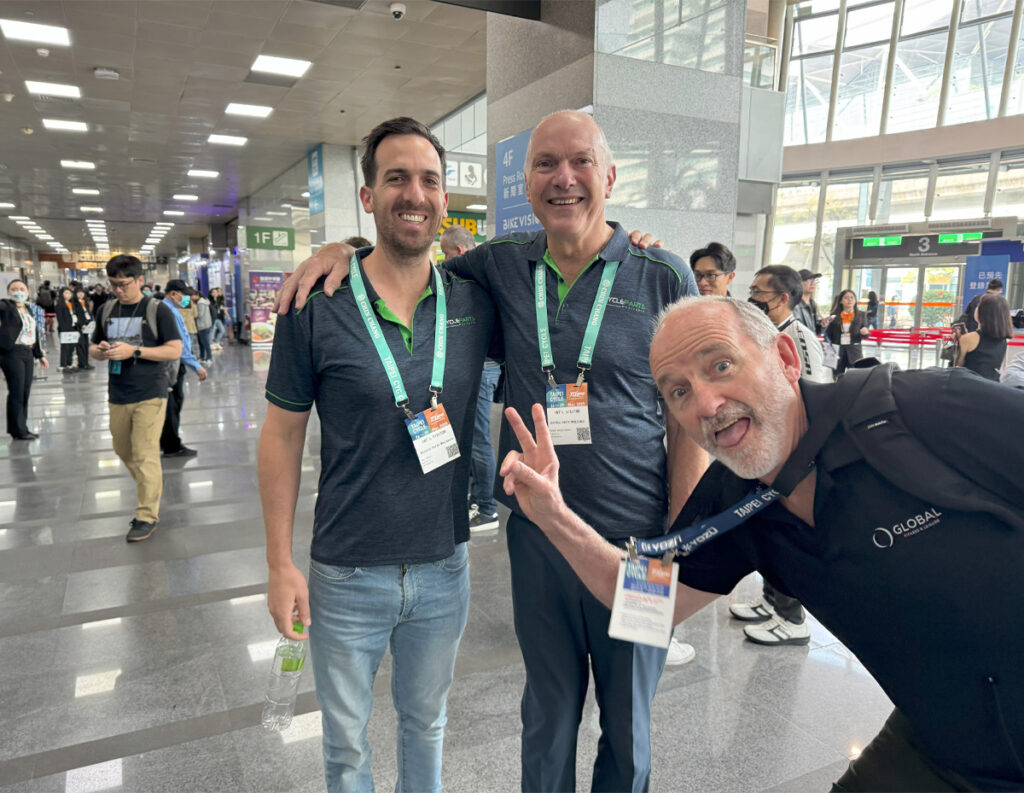 Three men at expo