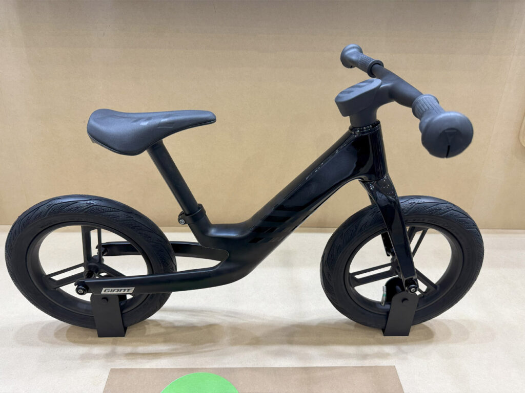 Kids balance bike on display