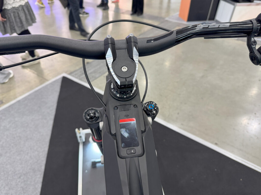 Top view of bike handle bars