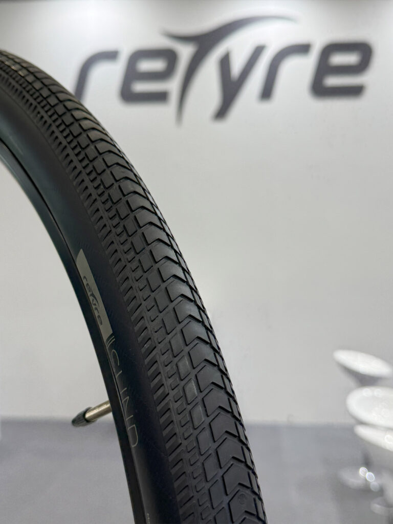 Close up of bicycle tyre