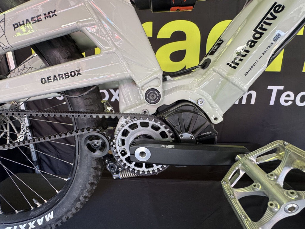Close up of bike on display at expo