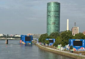 Landscape view of Frankfurt Main River